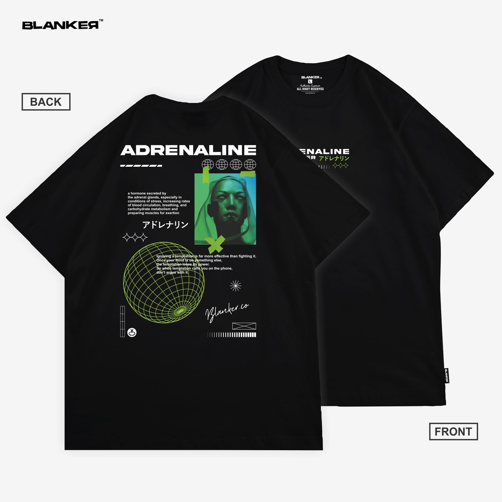 Jual Blanker Kaos Hitam Sablon Plastisol Adrenaline Indonesia|Shopee  Indonesia