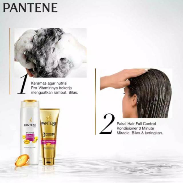 Pantene Conditioner 3 Minute Miracle Hair Fall control 180 ml Kondisioner  Perawatan Rambut Pro V | Shopee Indonesia