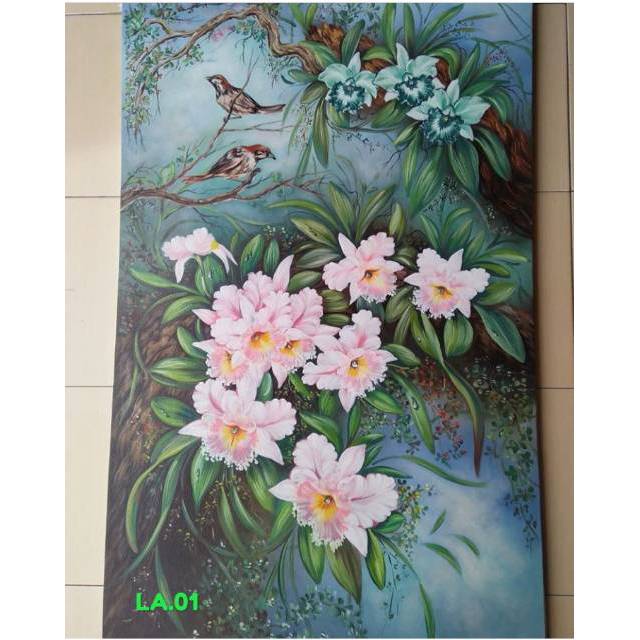 Jual Lukisan Bunga Anggrek (Ukuran 135 X 85 Cm) Indonesia|Shopee Indonesia 640_X_640_jpg