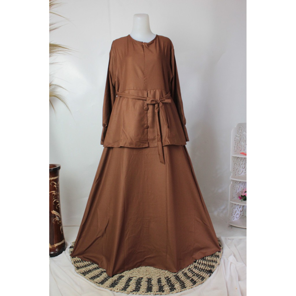 Jual GAMIS KERJA KHAKI GURU PDH PNS Pemda ngajar seragam syari muslim  muslimah sekolah Coksu terbaru Indonesia|Shopee Indonesia
