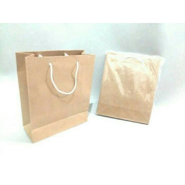 Paper bag kecil paper bag karton coklat polos tas souvenir tas kado |  Shopee Indonesia