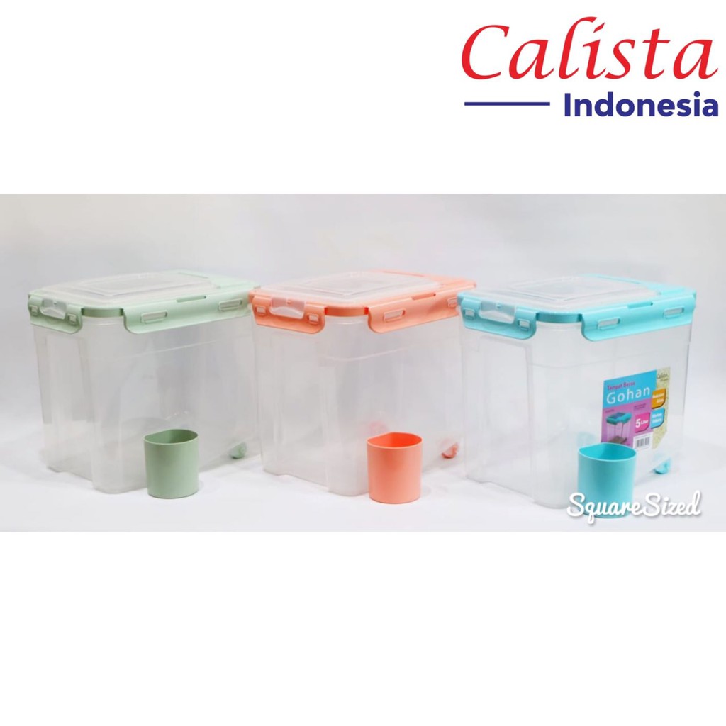 Calista Gohan Tempat Beras 5 lt / Tempat Beras Mini / Simpan Beras/ Tempat  beras | Shopee Indonesia