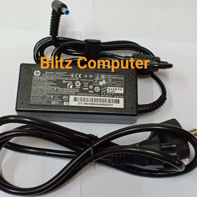 komponen hp - ORIGINAL ADAPTOR Charger/cas/casan LAPTOP HP 19,5V 2,31A PIN  CENTRAL BLUE | Shopee Indonesia
