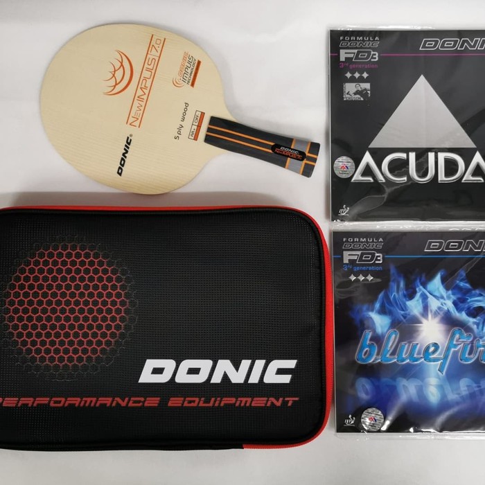 Bat Pingpong Terbaru Donic New Impuls 7.0 plus karet Donic serang Set |  Shopee Indonesia