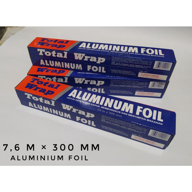 Aluminum Foil Total 7.6m×300mm/Aluminum Pembungkus makanan Murah | Shopee  Indonesia
