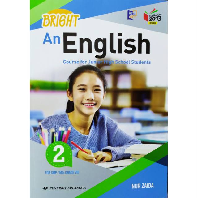 BUKU BAHASA INGGRIS BRIGHT AN ENGLISH SMP KELAS VIII 8 NUR ZAIDA ERLANGGA |  Shopee Indonesia