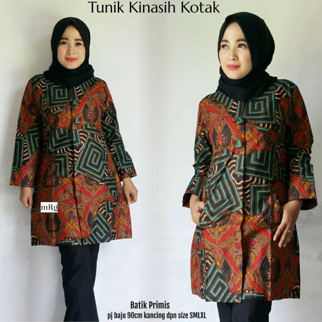 30 Model Baju Kerja Tunik  Batik  Fashion Modern dan 