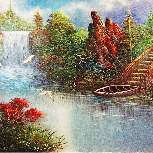 Jual Lukisan Air Terjun Dengan Pemandangan Alam Yang Sangat Indah Indonesia|Shopee Indonesia 635_X_635_jpg