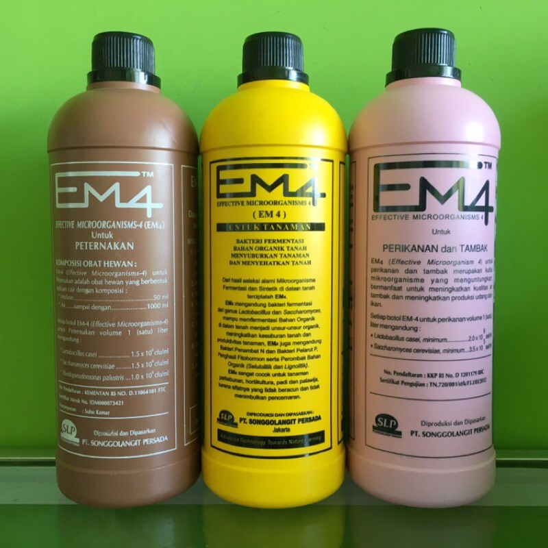 Jual Pupuk organik cair EM4 Perikanan dan Tambak 1 liter kemasan pabrik  langsung Indonesia|Shopee Indonesia