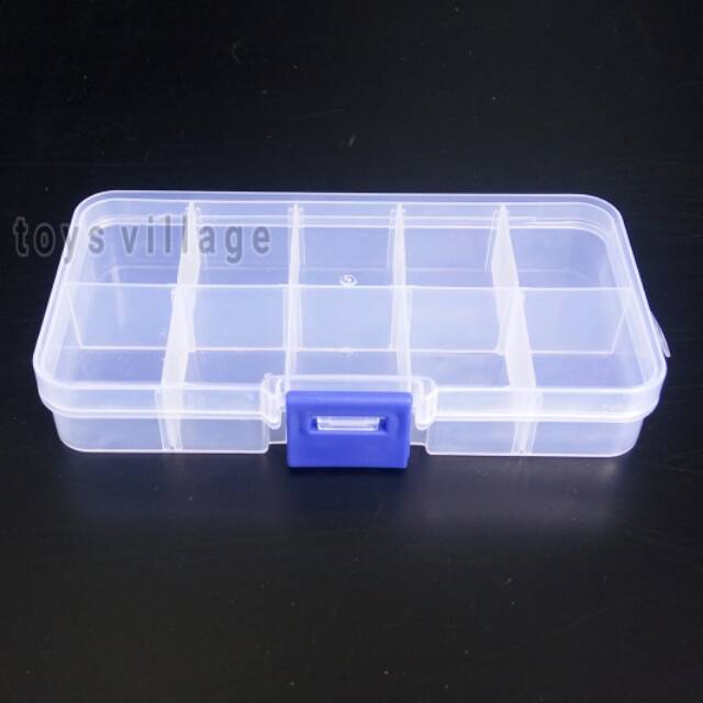 Storage Box Case 10 Sekat / Tempat Kotak Penyimpanan Perhiasan /  Manik-Manik / Baut Mur / Aquabeads | Shopee Indonesia