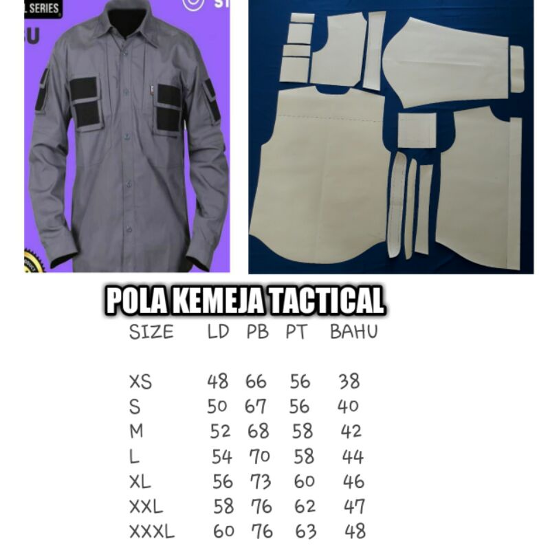 Jual JUAL POLA INSTAN KEMEJA PRIA DEWASA/TACTICAL/PDH/PDL/CASUAL/KANTOR  Indonesia|Shopee Indonesia