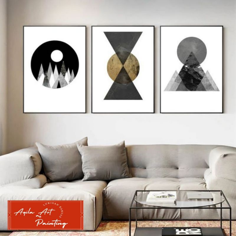 Jual Lukisan Abstrak Geometris Gold Indonesia|Shopee Indonesia 800_X_800_jpg