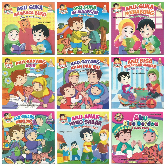 Buku Anak Buku Cerita Bergambar Seri Balita Pintar Dan Anak Muslim Paud  Bilingual Full Colour | Shopee Indonesia