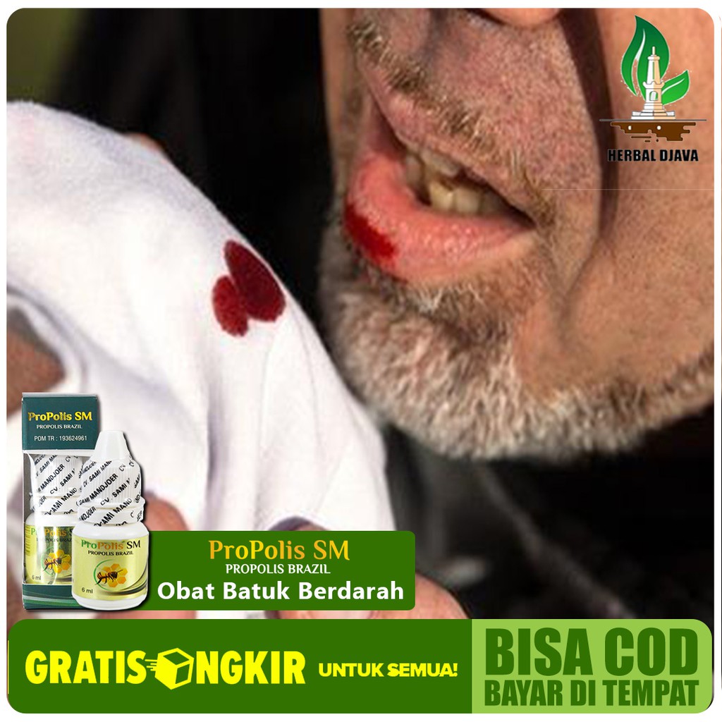 Obat Batuk Berdarah - Batuk Dahak Darah - Batuk Keluar Darah - Sakit Saat  Batuk Herbal Propolis SM | Shopee Indonesia