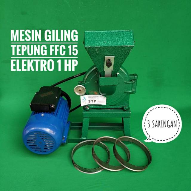 MESIN GILING TEPUNG FFC 15 + ELEKTRO MOTOR 1 HP | Shopee Indonesia