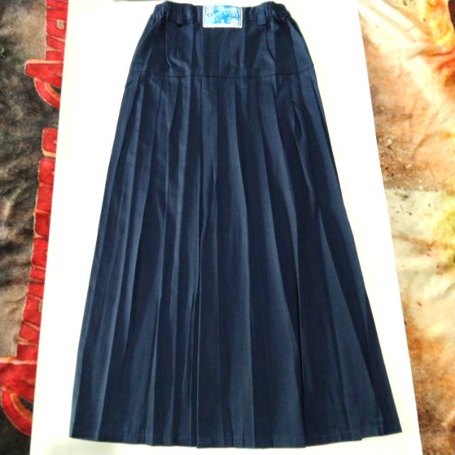Jual Rok Rempel Sekolah SMP / MTS Panjang Warna Biru Seragam Wiru turun  pinggang Indonesia|Shopee Indonesia