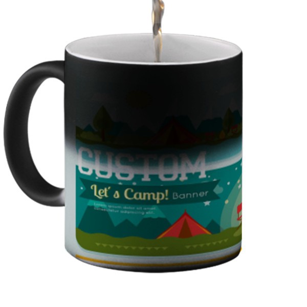 Magic Mug, Gelas Mug Bunglon diisi Air Panas Berubah Warna Bisa Custom  Gambar Text | Shopee Indonesia