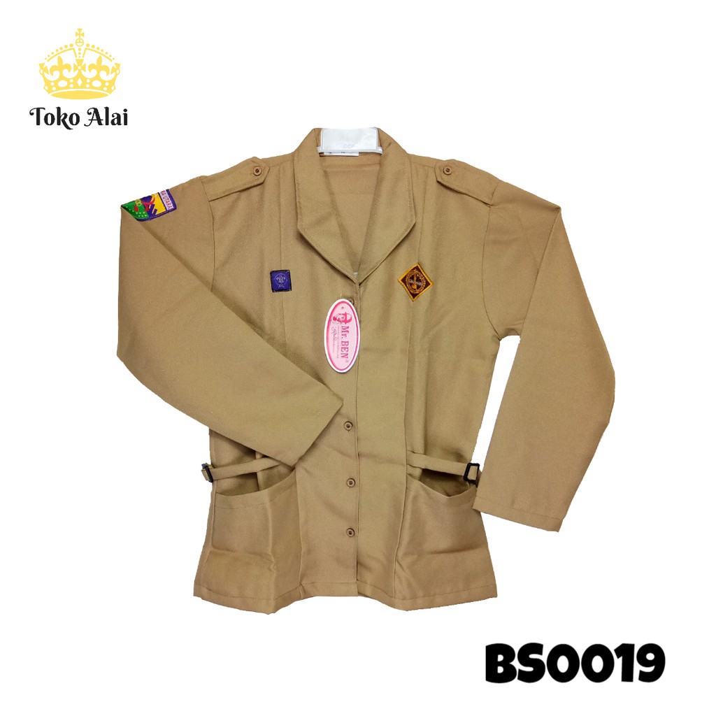 Jual BAJU PRAMUKA CEWEK SMP SMA RAPILO MR.BEN PANJANG BS0019  Indonesia|Shopee Indonesia