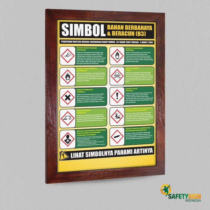 SP055 Poster K3 Safety A2 Frame Simbol Tanda Bahan Kimia Berbahaya bahan  kimia224 | Shopee Indonesia