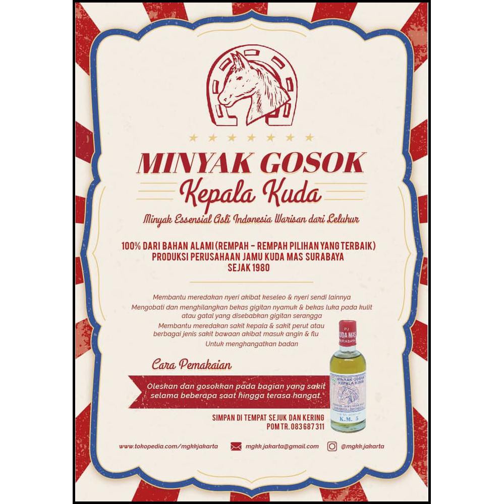 Jual PROMO MINYAK GOSOK KEPALA KUDA KM 3, ISI BERSIH 35 ML 100% ORI  Indonesia|Shopee Indonesia