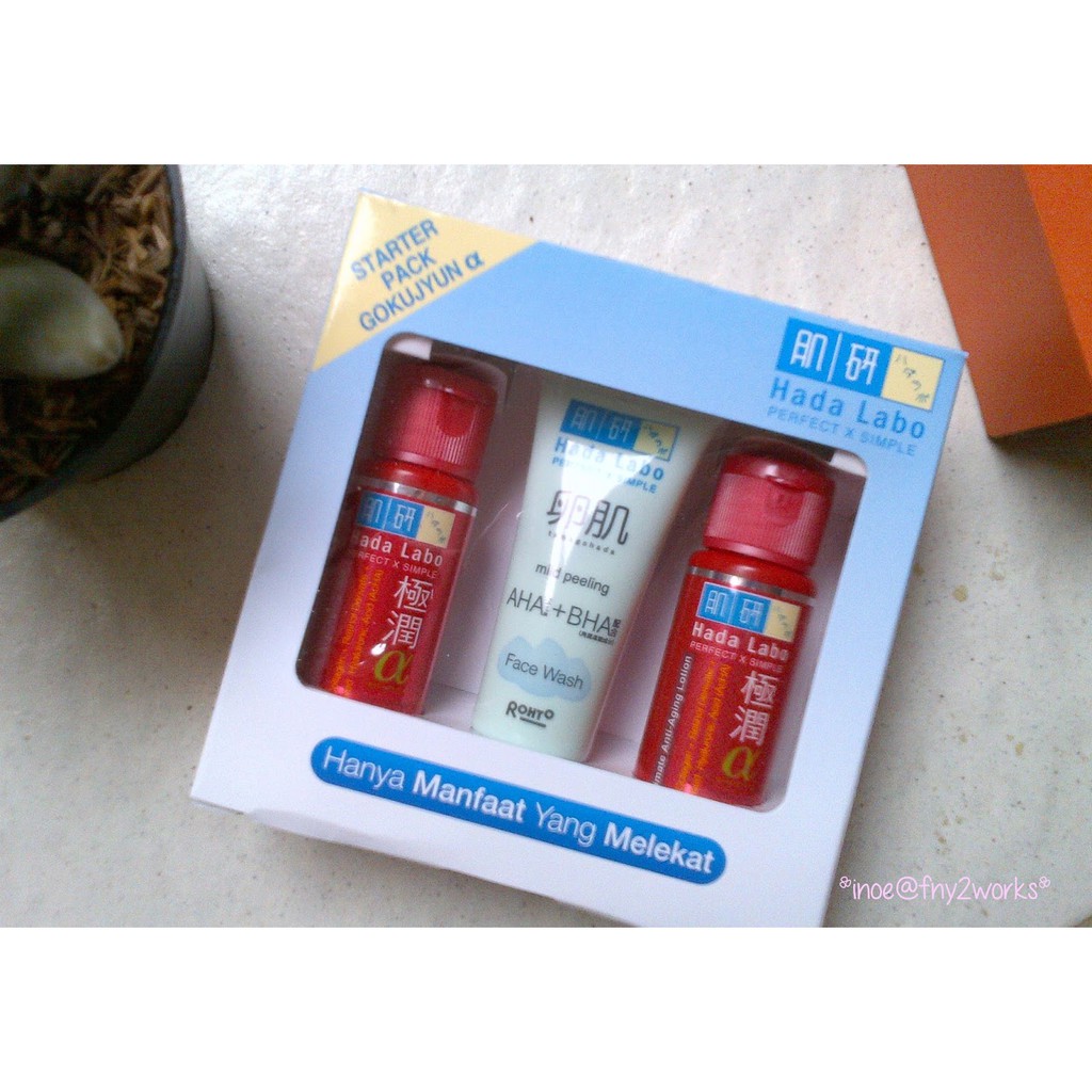ORI 100% HADA LABO Gokujyun Alpha Starter Pack | Shopee Indonesia