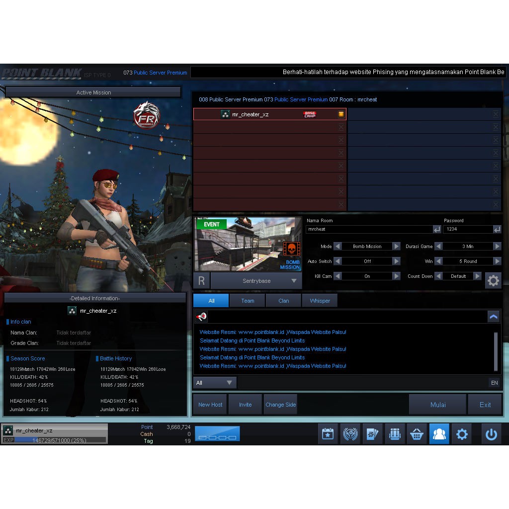 CHAR POINT BLANK KOLONEL (PB) ZEPETTO FULL TITEL DATA POLOS AQ | Shopee  Indonesia