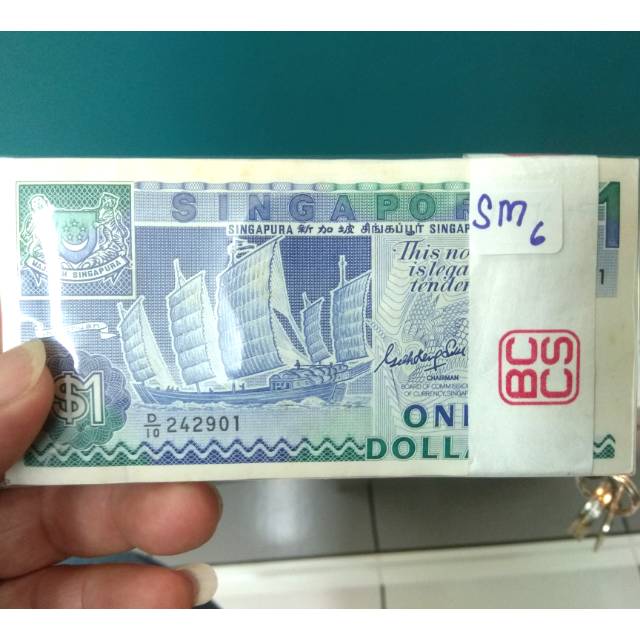 uang kertas kuno negara Singapura , nominal 1 dollar , jual per pak |  Shopee Indonesia