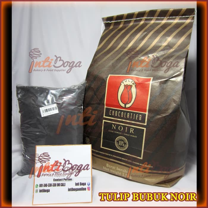 COKLAT BUBUK HITAM TULIP NOIR 100gr (BLACK COCOA POWDER) | Shopee Indonesia