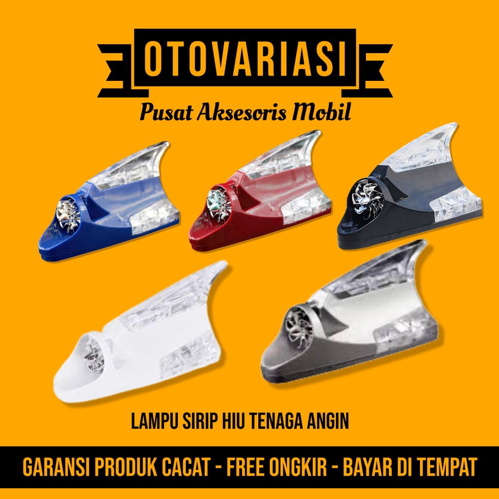 Lampu Antena Variasi Tenaga Angin Sirip Hiu Aksesoris exterior mobil |  Shopee Indonesia