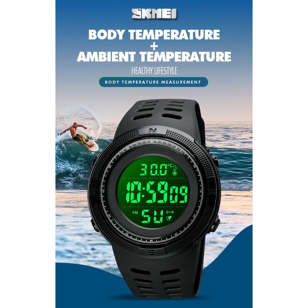 SKMEI 1681 Bisa Ukur Suhu Tubuh / Jam Tangan Sport Digital Led Anti Air  Multifungsi Untuk Pria | Shopee Indonesia