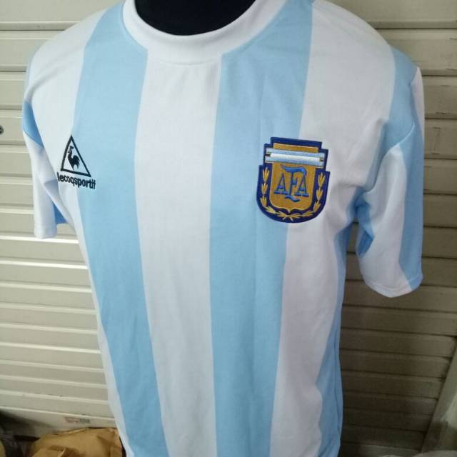 Jersey classic argentina home 1986 maradona Hand Of GOD | Shopee Indonesia