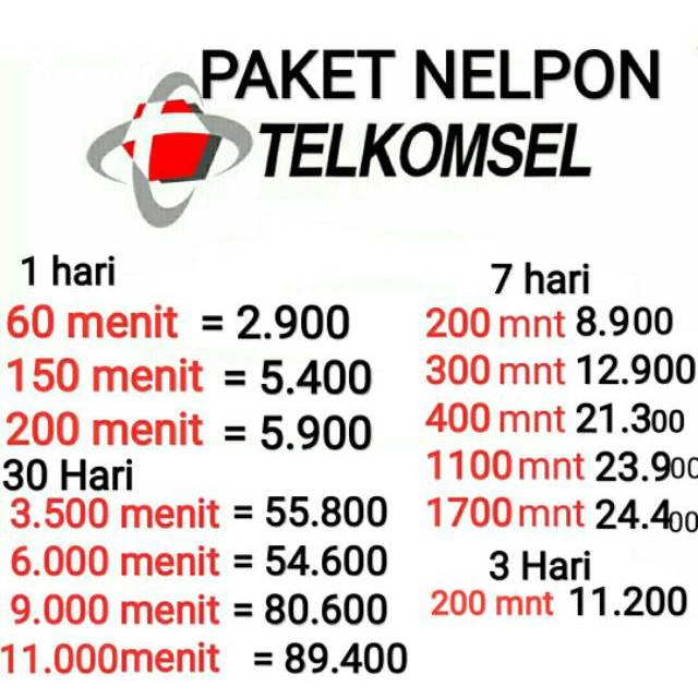 PAKET NELPON TELKOMSEL | Shopee Indonesia
