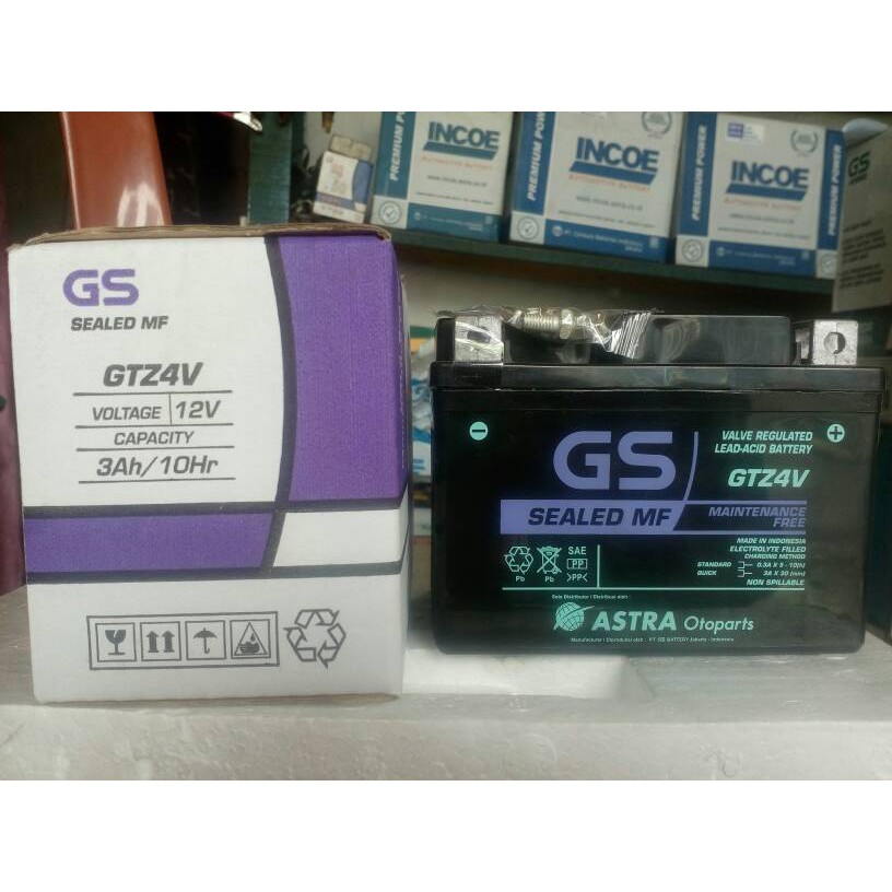 Aki / Accu Motor GS ASTRA GTZ4V MF | Shopee Indonesia