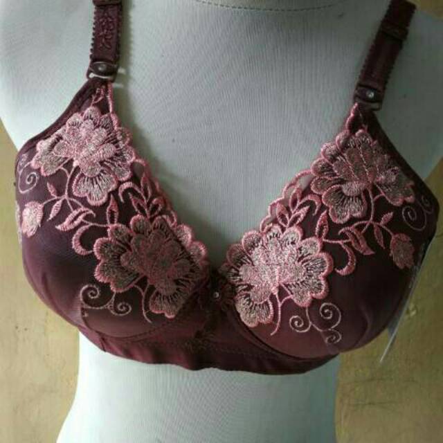 Bh bordir Xissmei 3 kaitan, size 36-42 | Shopee Indonesia