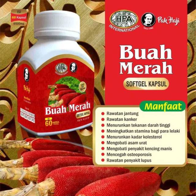 Buah Merah Soft Gel Softgel HPA INTERNATIONAL Pak Haji | Shopee Indonesia
