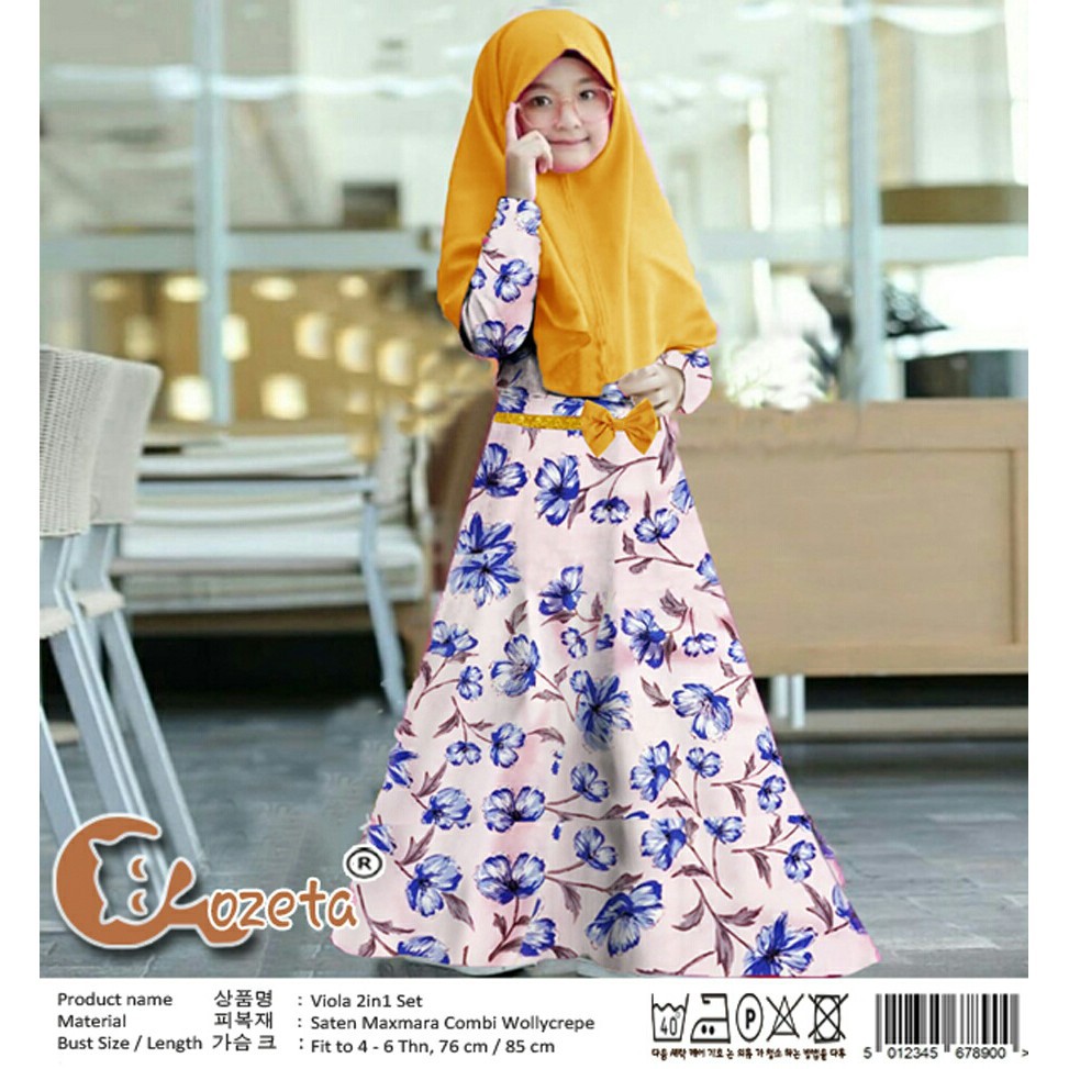 016 VIOLA GAMIS KIDS 2IN1 BAJU MUSLIM ANAK CEWEK MODERN MASA KINI TERBARU  GROSIR TANAH ABANG | Shopee Indonesia