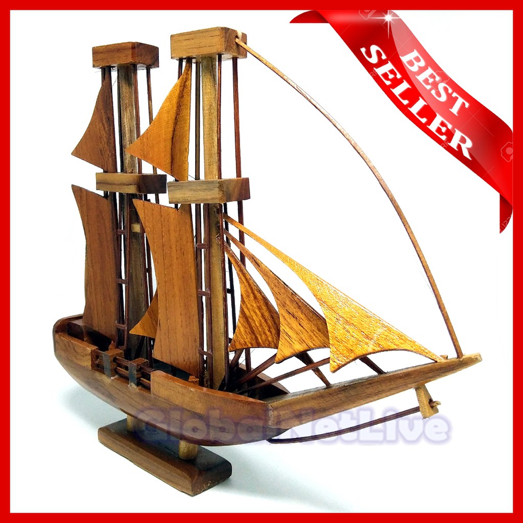 Miniatur Kapal Pinisi Dewaruci Kayu | Shopee Indonesia