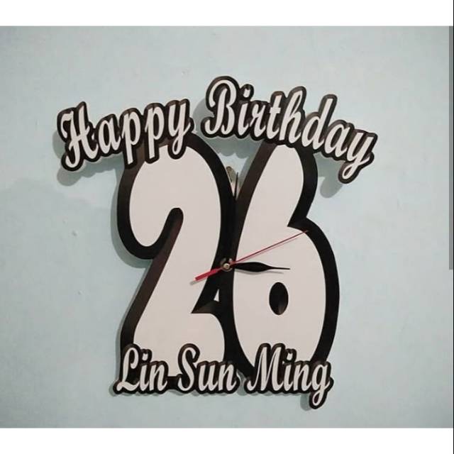 Jam dinding custom nama angka vintage kayu kado unik ulang tahun  anniversary pernikahan valentine | Shopee Indonesia