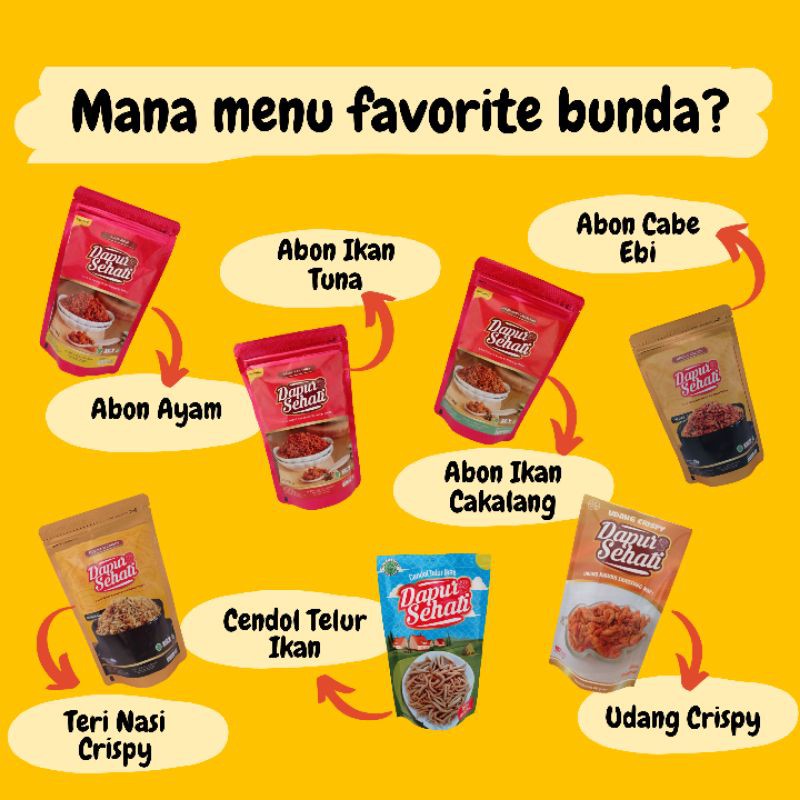 Jual ABON IKAN TUNA / ABON CAKALANG / ABON LELE / ABON AYAM / CABE TERI /  CABE EBI NON MSG DAPUR SEHATI Indonesia|Shopee Indonesia