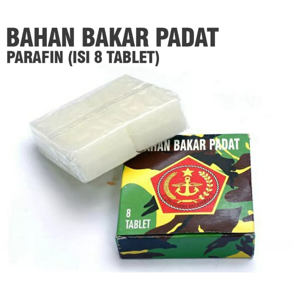 Bahan Bakar Padat Parafin Isi 8 Tablet - Paravin - Paraffin - Parafin -  Parafin Padat - Parafin Wax | Shopee Indonesia