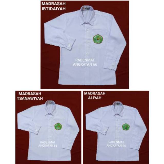 Jual PAKAIAN SEKOLAH / BAJU SEKOLAH / SERAGAM SEKOLAH / KEMEJA PUTIH LENGAN  PANJANG MADRASAH MI MTs MA Indonesia|Shopee Indonesia