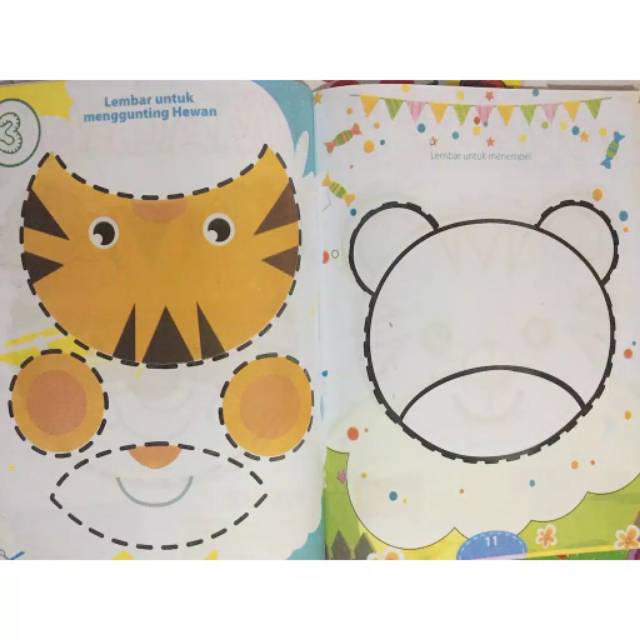 BUKU MENGGUNTING , MENEMPEL &amp; MEWARNAI SERI ANAK KREATIF | Shopee Indonesia