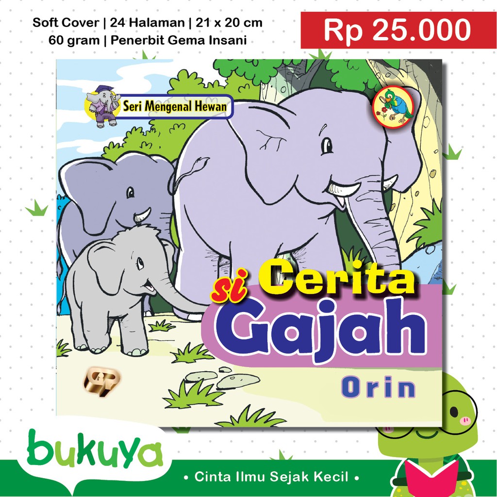 Jual Buku Anak Seri Mengenal Hewan - Cerita si Gajah Indonesia|Shopee  Indonesia