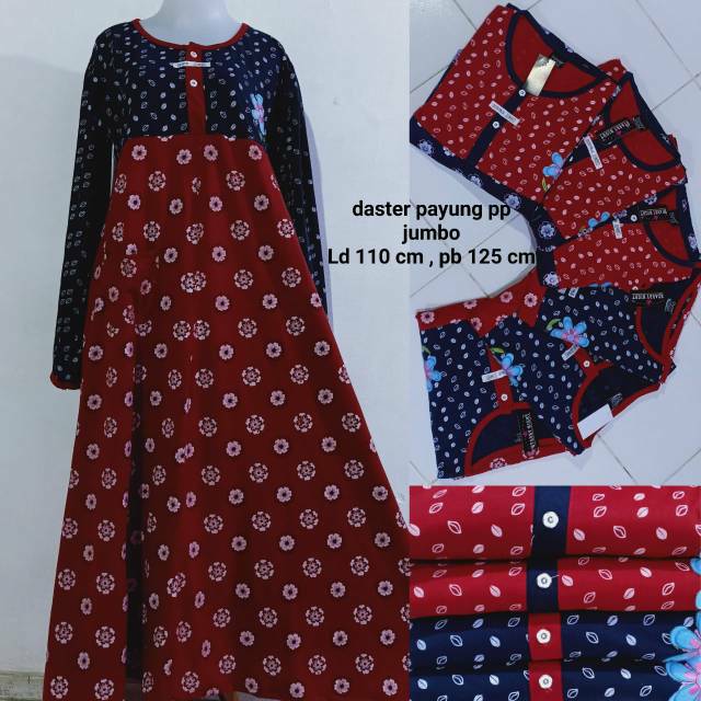 Jual GROSIR DASTER - Daster payung panjang bahan kaos pe bahan adem nyaman  dipakai tebal tidak terawang Indonesia|Shopee Indonesia