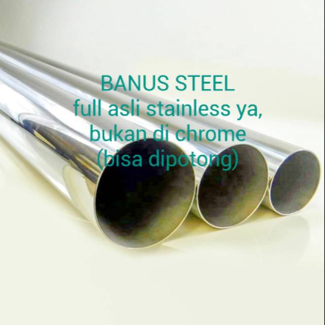 Pipa stainless 2&quot; inch x 1 mm x 1 meter pipa ornamen pipa railing pipa  stainless 201 | Shopee Indonesia