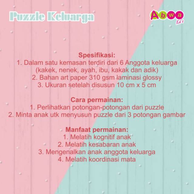 Jual RunKids - Cognition Puzzle Edisi Anggota Keluarga, Mencocokan Gambar  Anggota Keluarga (PZ.0004) Indonesia|Shopee Indonesia