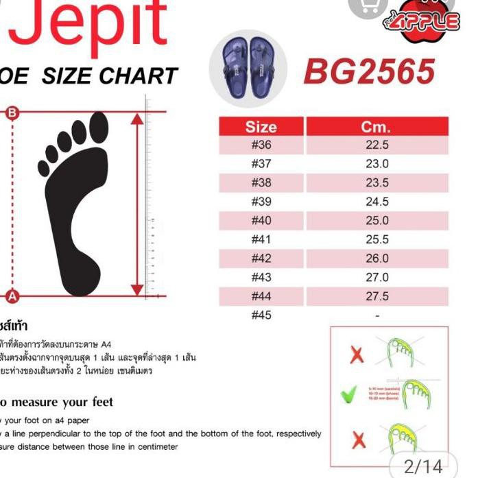 6.6!!! Serbu Sandal Red Apple 40Jepit Pria Wanita Size &quot;&quot;&quot; | Shopee  Indonesia