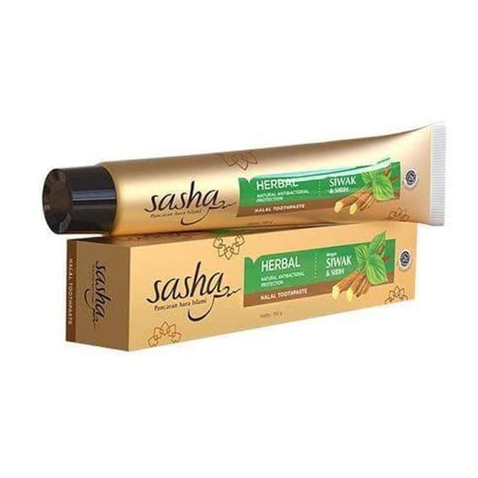 Jual Pasta Gigi Sasha Herbal Antibacterial 65g PT.Kino Indonesia  Indonesia|Shopee Indonesia