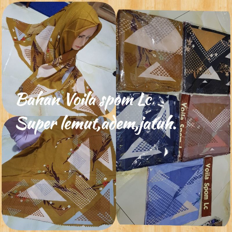 Jilbab Voila spom Lc | Shopee Indonesia