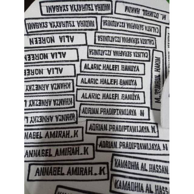 Jual Bet Bordir Papan Nama Seragam Sekolah / Papan Nama Satpam DLL Bordir  Manual Rapih Indonesia|Shopee Indonesia